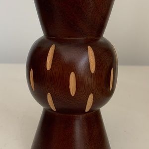 MCM 8” wooden vase *MINT *RARE